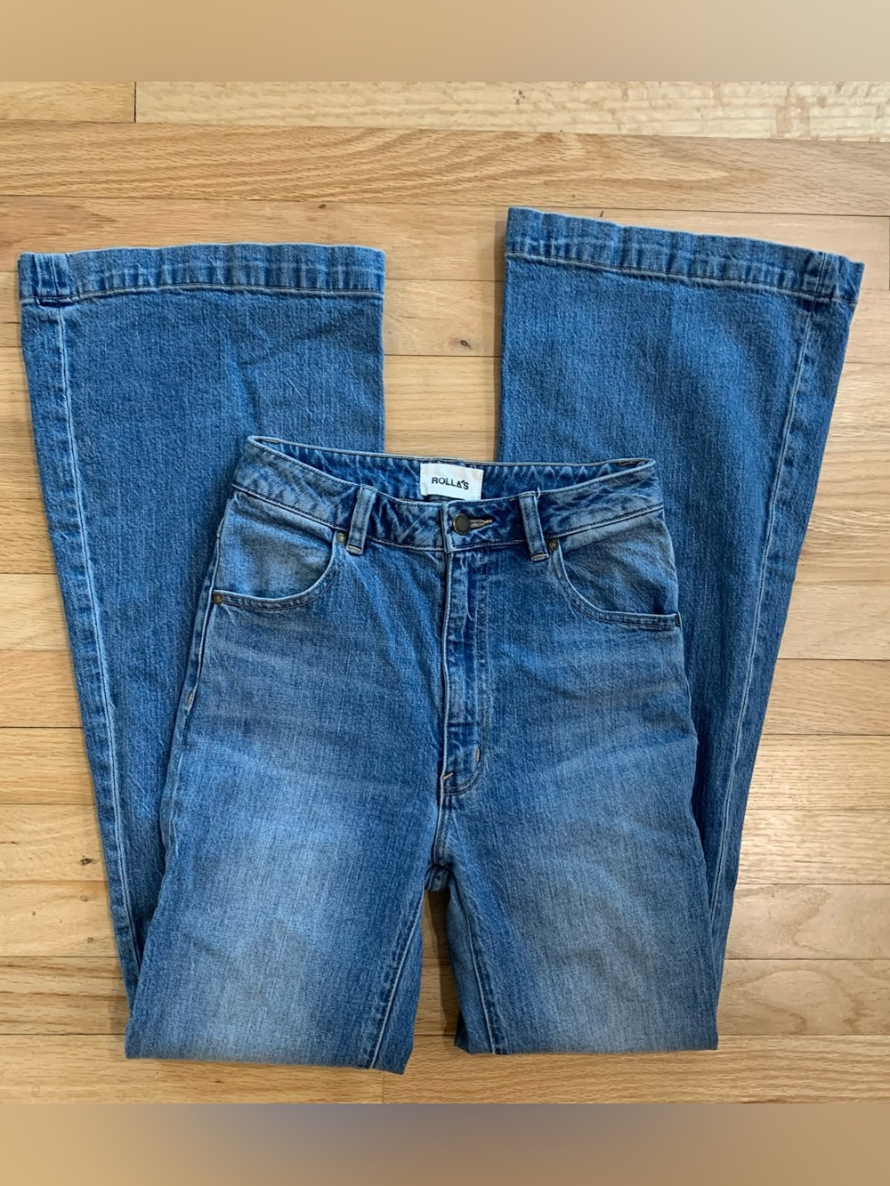 Rolla’s Eastcoast Flare Denim Jeans High Waisted Aussie Made Size 25